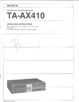 Sony TA-AX410 - Owners Manual 
